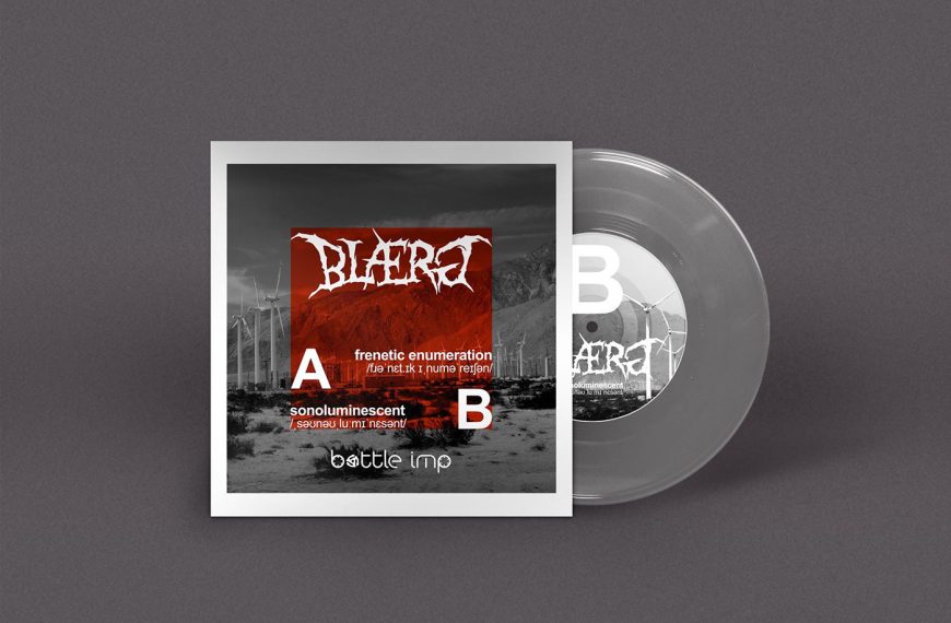 Album cover mock up for BLÆRG "Sonoluminescent" 7" Vinyl