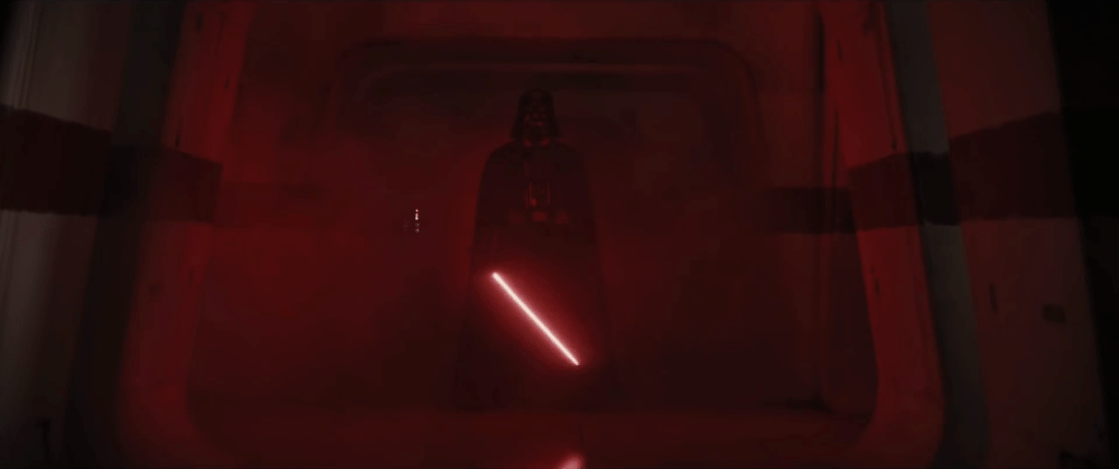 Darth Vader with light saber