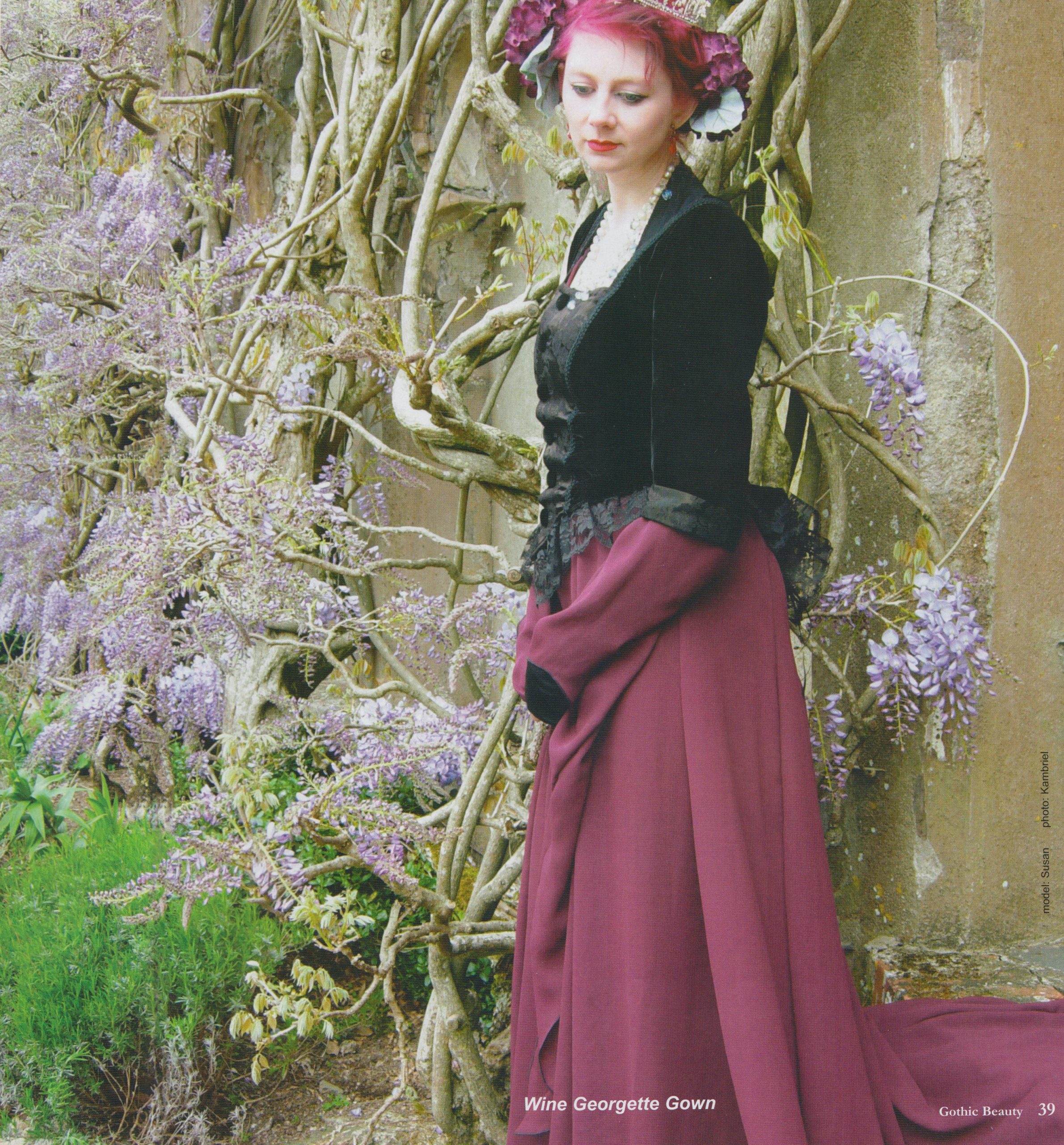 Wine Georgette Gown